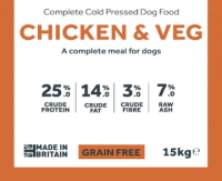 Millie's Paws Chicken and Veg Cold Pressed Dog Food